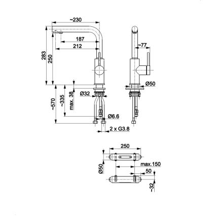 KFA Armatura 6623-912-22 - Кран за филтрирана вода DUERO PURE неръждаем + филтър