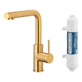 KFA Armatura 6623-912-31 - Кран за филтрирана вода DUERO PURE неръждаем/шлайфан златист + филтър