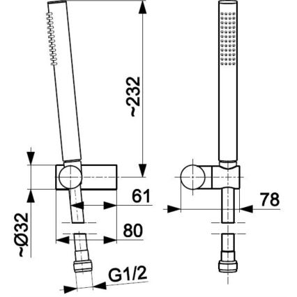 KFA Armatura 841-225-81 - Душ комплект MOZA неръждаем/матов черен