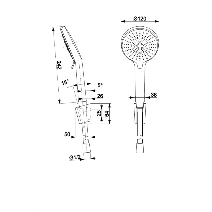 KFA Armatura 841-245-81 - Душ комплект OTAVA матов черен