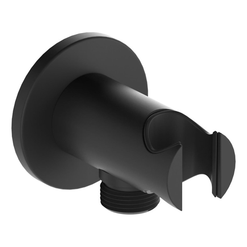 KFA Armatura 845-053-81 - Кръгла стойка за душ с извод за вода MOZA месинг/матов черен