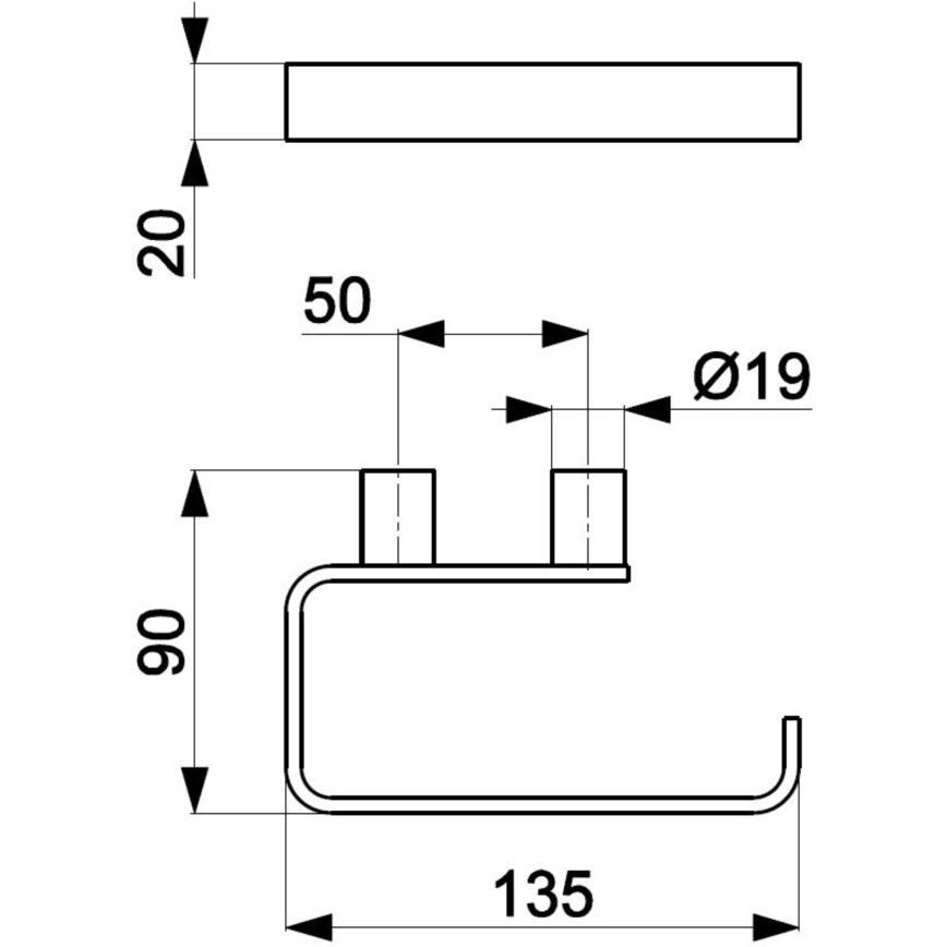 KFA Armatura 864-022-81 - Поставка за тоалетна хартия неръждаем/матов черен