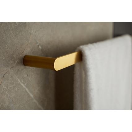 KFA Armatura 864-025-31 - Стенна закачалка за кърпи 24 cm неръждаем/шлайфан златист