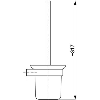 KFA Armatura 864-031-00 - Четка за тоалетна със стенен монтаж лъскав хром
