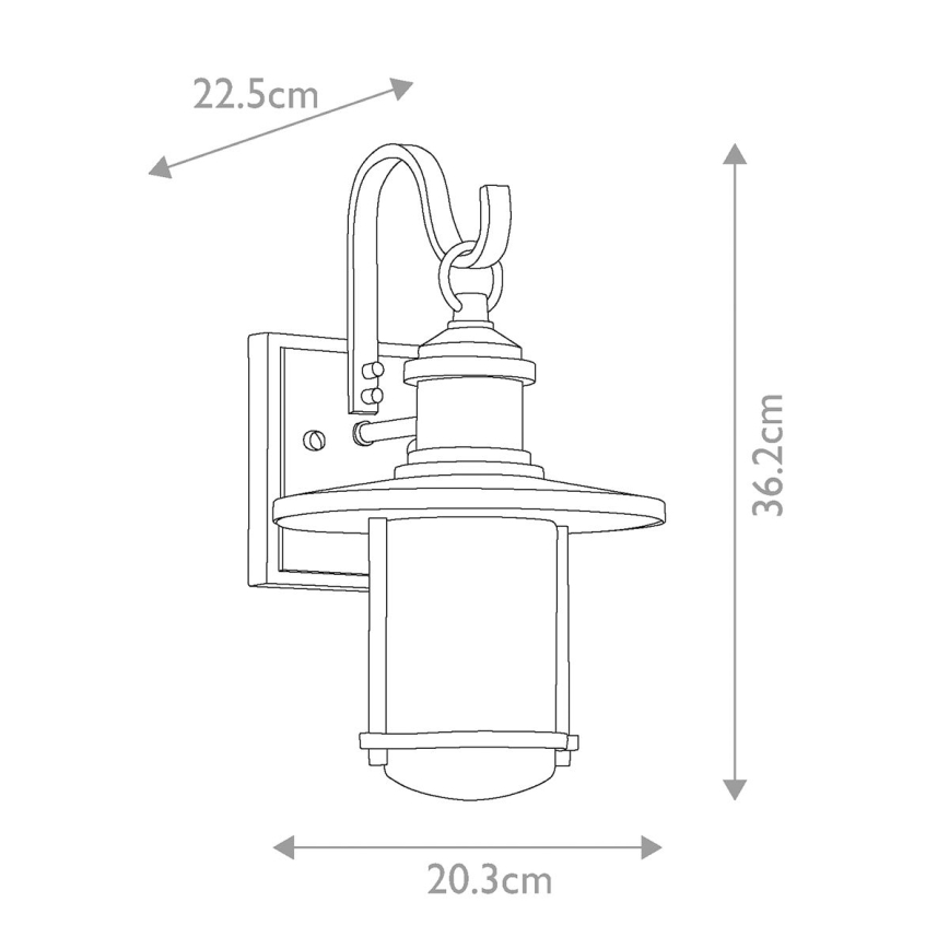 Kichler - Екстериорен аплик RIVERWOOD 1xE27/100W/230V IP44 антрацит