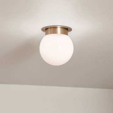 Kichler KL-ALBERS-F-G-CPZ-Таванно осветително тяло ALBERS 1xE27/40W/230V Ø20,3 cm златисто