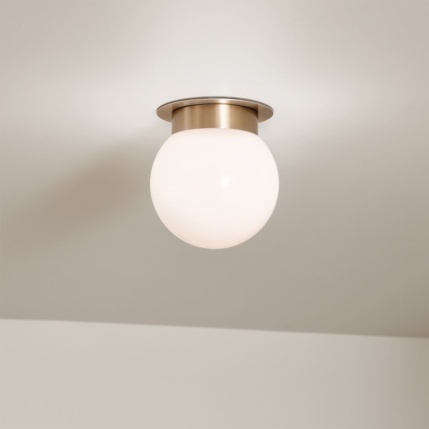 Kichler KL-ALBERS-F-G-CPZ-Таванно осветително тяло ALBERS 1xE27/40W/230V Ø20,3 cm златисто