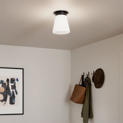 Kichler - Таванно осветително тяло ALBERS 1xE27/40W/230V Ø 21,6 cm черно