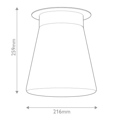 Kichler - Таванно осветително тяло ALBERS 1xE27/40W/230V Ø 21,6 cm черно