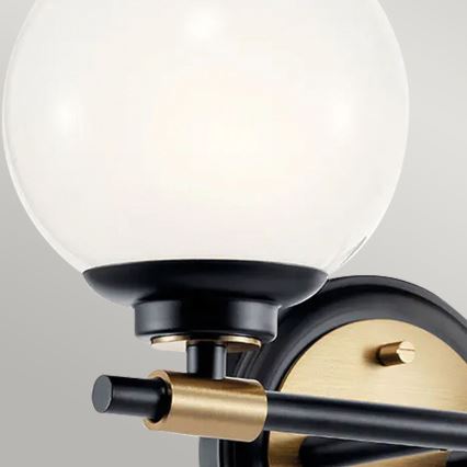 Kichler - LED стенен аплик за баня BENNO 2xLED/3W/230V черно/златисто IP44