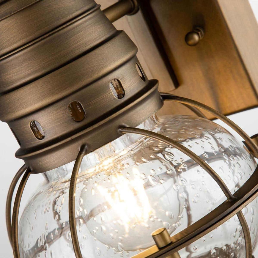 Kichler - Външна стенна лампа BRIDGE POINT 1xE27/60W/230V IP44, месинг