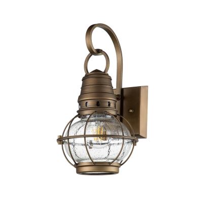 Kichler - Външна стенна лампа BRIDGE POINT 1xE27/60W/230V IP44, месинг