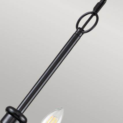 Kichler - Полилей с верига CAPITOL HILL 12xE14/40W/230V черен