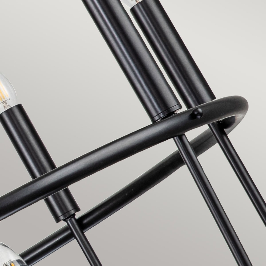 Kichler - Полилей с верига CAPITOL HILL 12xE14/40W/230V черен