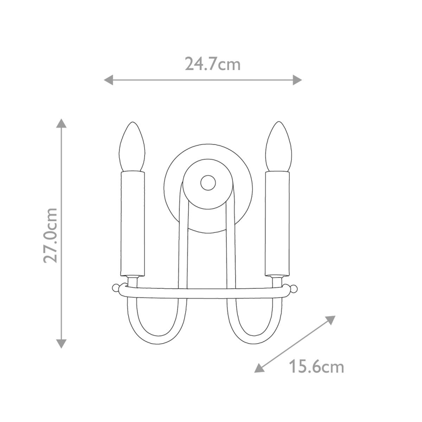 Kichler - Настенно осветително тяло CAPITOL HILL 2xE14/40W/230V златно