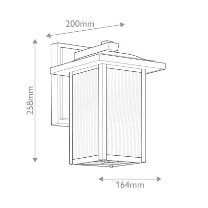 Kichler - Външно стенно осветително тяло CAPPANNA S 1xE27/60W/230V IP44 черно