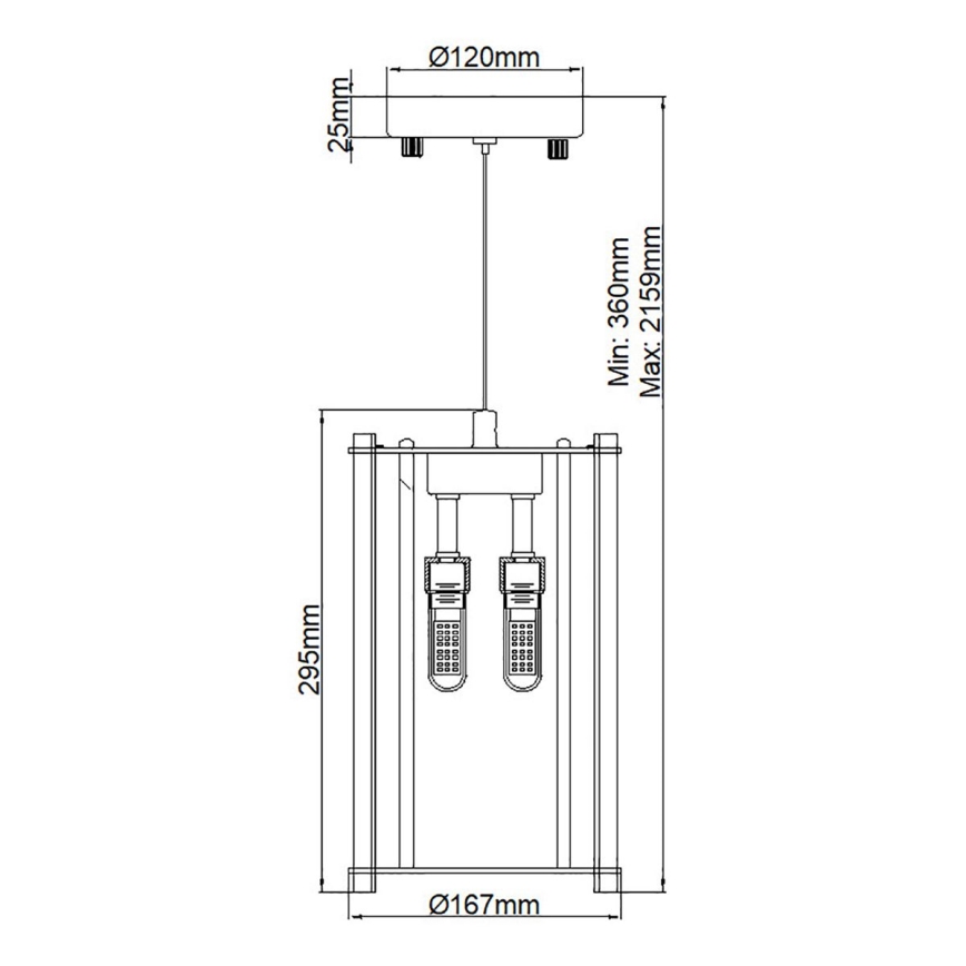 Kichler - LED Пендел за баня CRYSTAL SKYE 2xG9/3W/230V IP44