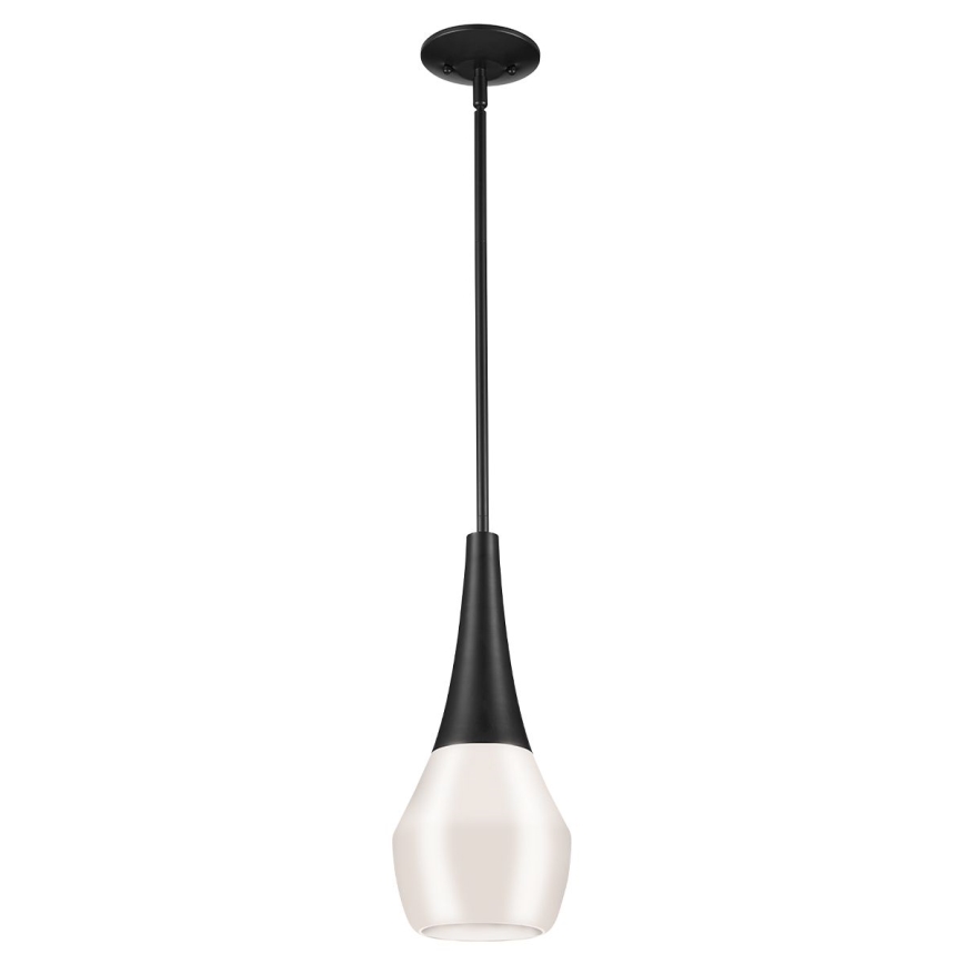 Kichler - Таванен полилей на прът DEELA 1xE27/60W/230V Ø 17,8 см черен
