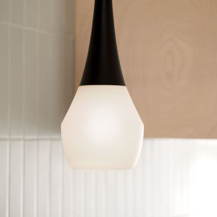 Kichler - Таванен полилей на прът DEELA 1xE27/60W/230V Ø 17,8 см черен