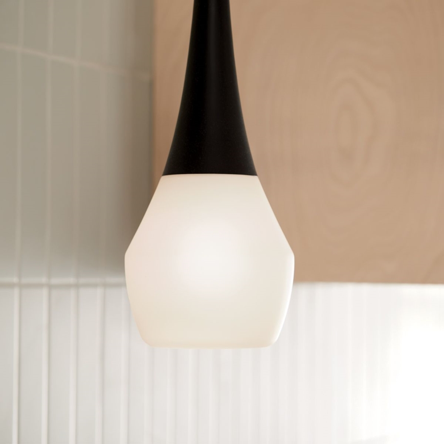 Kichler - Таванен полилей на прът DEELA 1xE27/60W/230V Ø 17,8 см черен