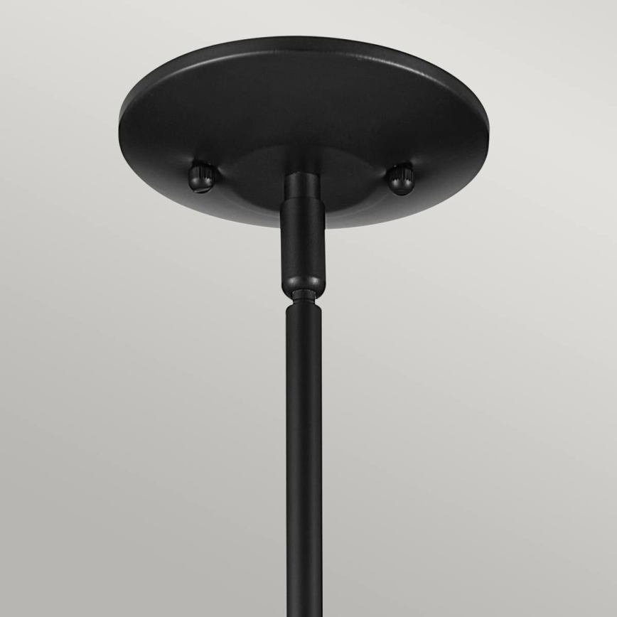 Kichler - Таванен полилей на прът DEELA 1xE27/60W/230V Ø 17,8 см черен