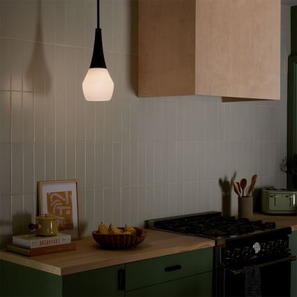 Kichler - Таванен полилей на прът DEELA 1xE27/60W/230V Ø 17,8 см черен