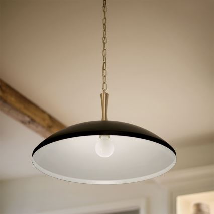 Kichler - Пендел DELAROSA 1xE27/60W/230V черен/месинг