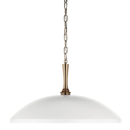 Kichler - Пендел DELAROSA 1xE27/60W/230V бял/месинг