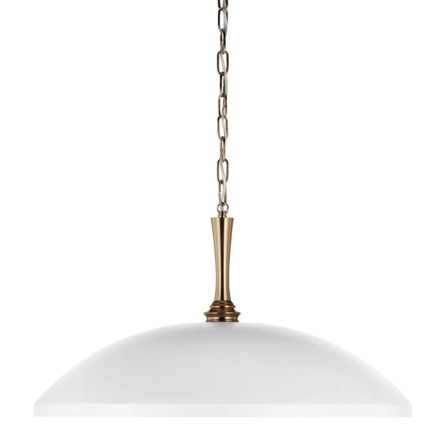 Kichler - Пендел DELAROSA 1xE27/60W/230V бял/месинг