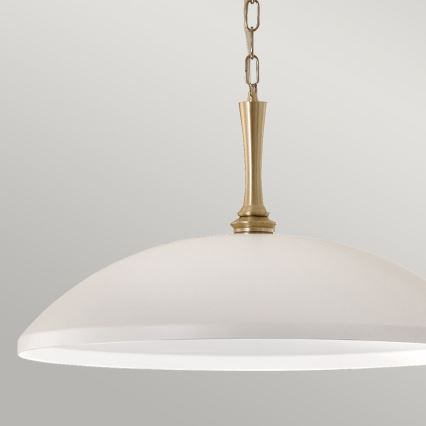 Kichler - Пендел DELAROSA 1xE27/60W/230V бял/месинг