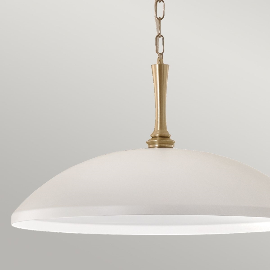 Kichler - Пендел DELAROSA 1xE27/60W/230V бял/месинг