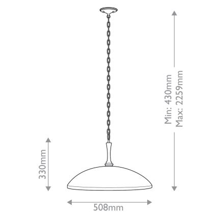 Kichler - Пендел DELAROSA 1xE27/60W/230V бял/месинг