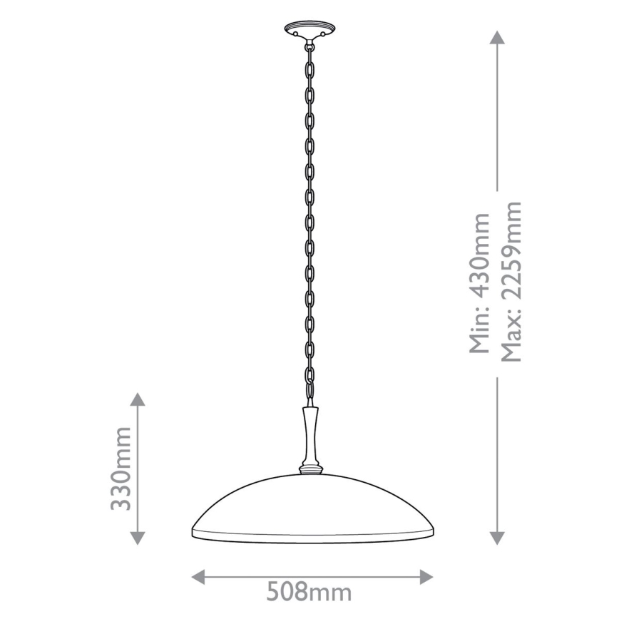 Kichler - Пендел DELAROSA 1xE27/60W/230V бял/месинг