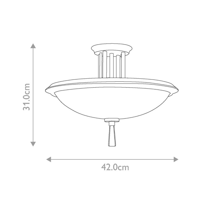 Kichler - Полилей за повърхностен монтаж DREYFUS 3xE27/60W/230V матов хром