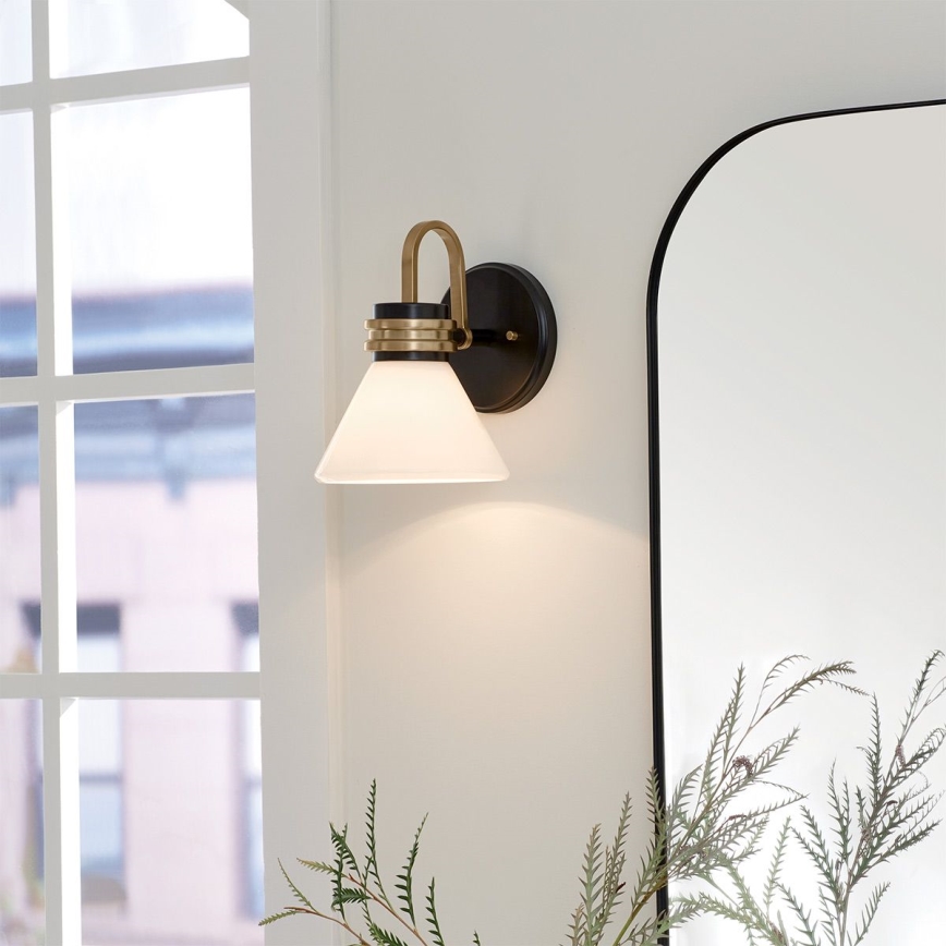 Kichler - LED Аплик за баня FARUM 1xG9/3W/230V IP44 черен/месинг