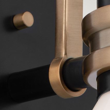 Kichler - LED Аплик за баня FARUM 1xG9/3W/230V IP44 черен/месинг