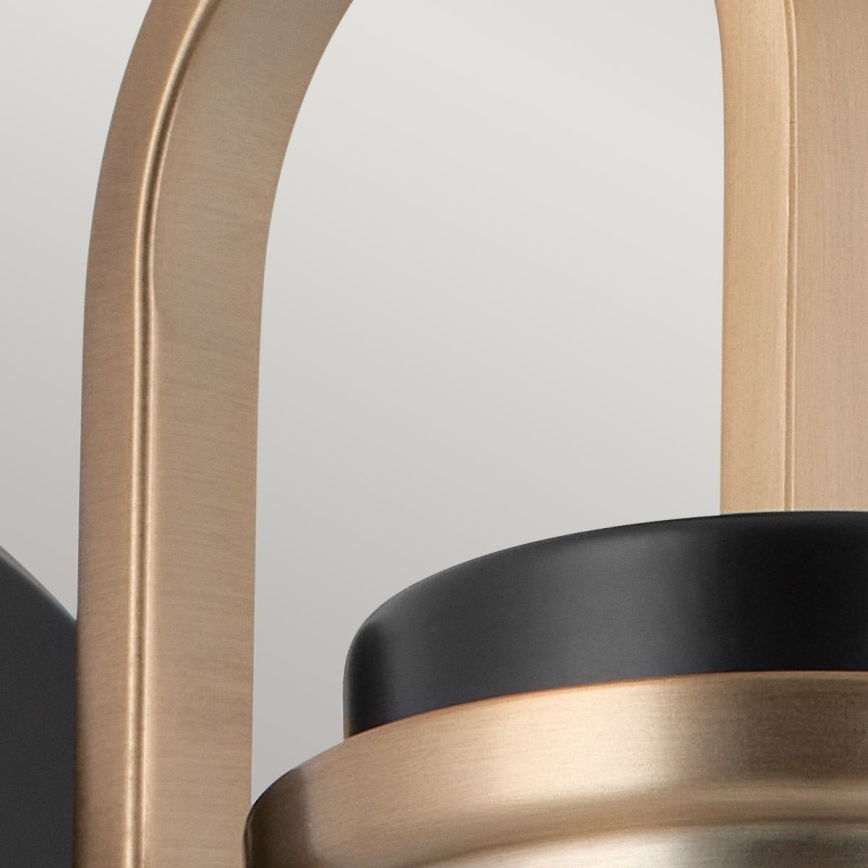 Kichler - LED Аплик за баня FARUM 1xG9/3W/230V IP44 черен/месинг