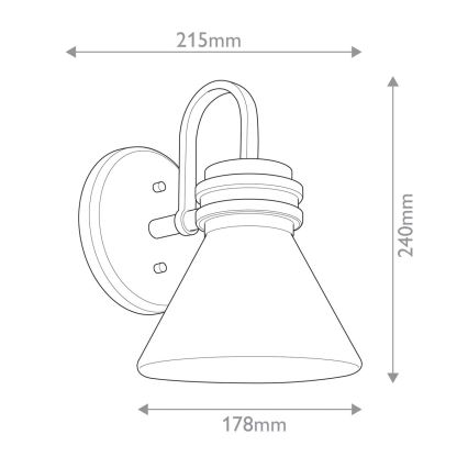 Kichler - LED Аплик за баня FARUM 1xG9/3W/230V IP44 черен/месинг