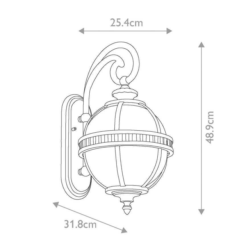 Kichler - Екстериорен аплик HALLERON 2xE14/40W/230V IP44