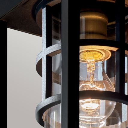 Kichler - Външен стенен аплик HONE S 1xE27/60W/230V IP44 черен