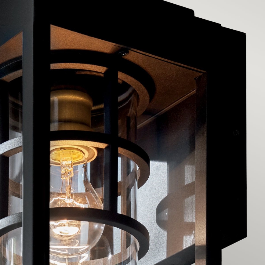 Kichler - Външен стенен аплик HONE S 1xE27/60W/230V IP44 черен