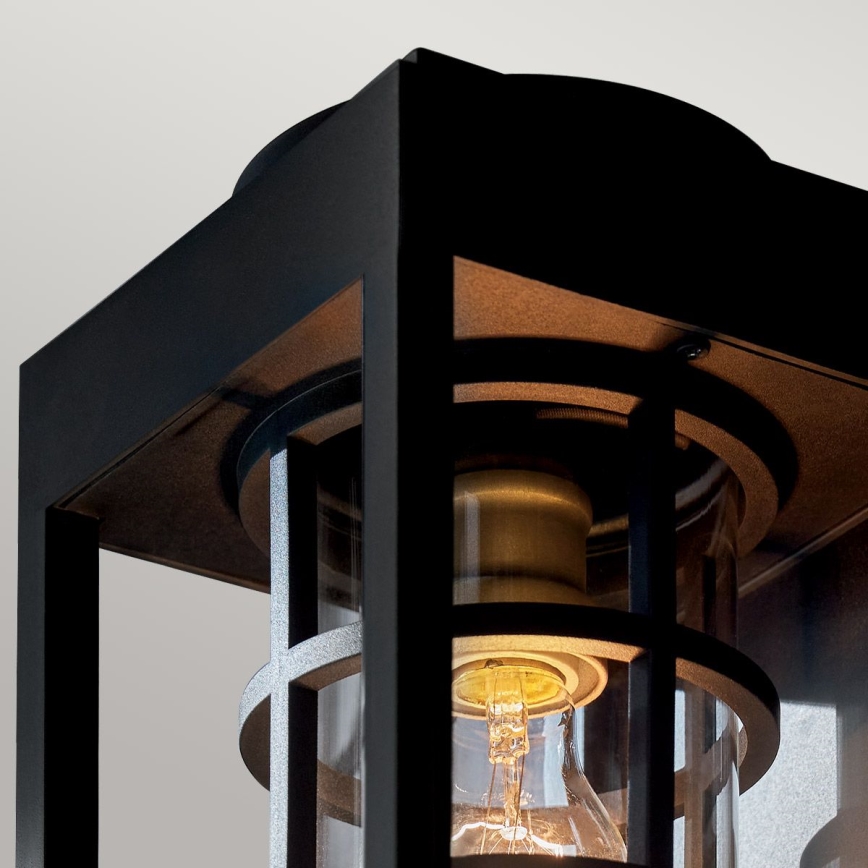 Kichler - Външен стенен аплик HONE S 1xE27/60W/230V IP44 черен