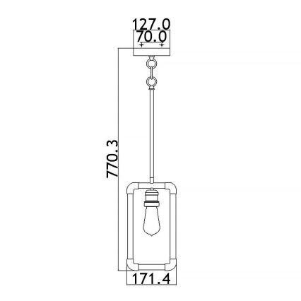 Kichler - Висящ полилей IMAHN 1xE27/60W/230V