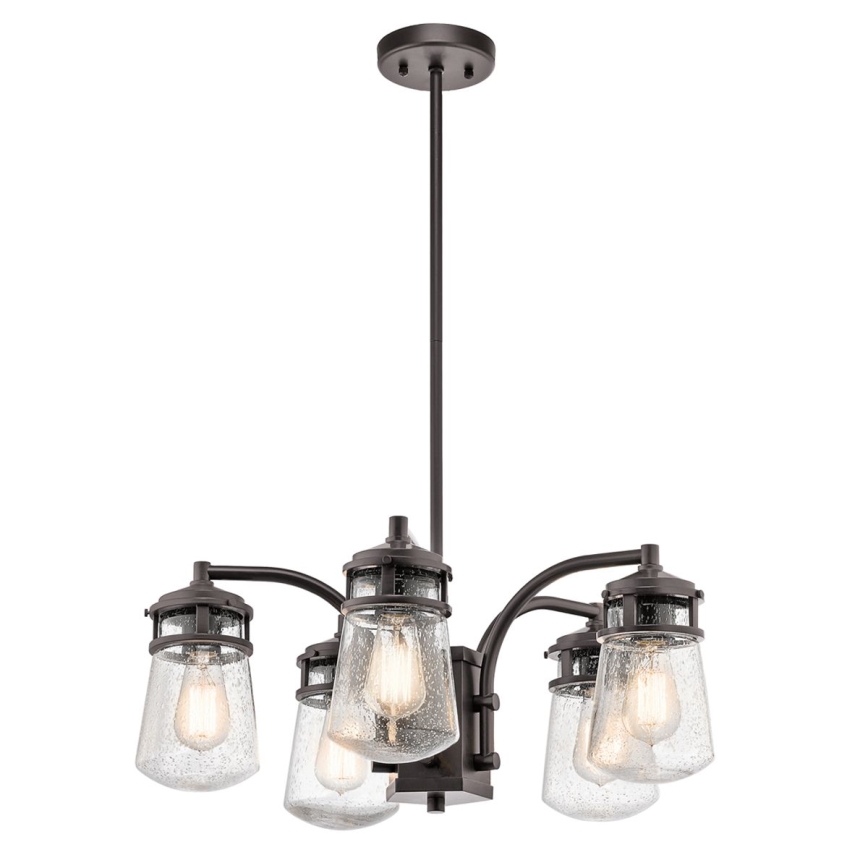 Kichler - Екстериорен полилей на прът LYNDON 5xE27/60W/230V IP44