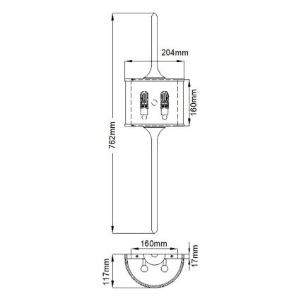 Kichler - LED Аплик за баня 2xG9/3,5W/230V IP44