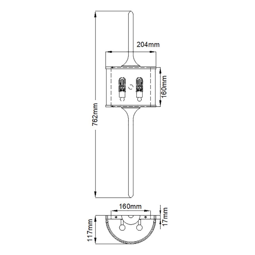Kichler - LED Аплик за баня 2xG9/3,5W/230V IP44