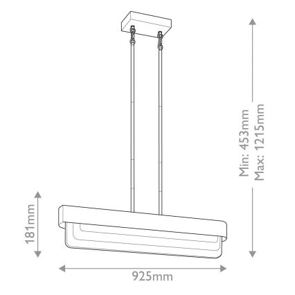 Kichler - LED полилей на прът SERENE LED/40W/230V златен