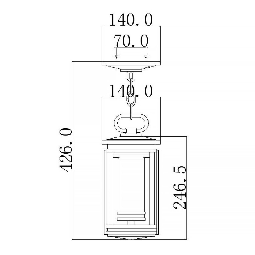 Kichler - Екстериорен пендел SOUTH HOPE 1xE14/60W/230V IP44