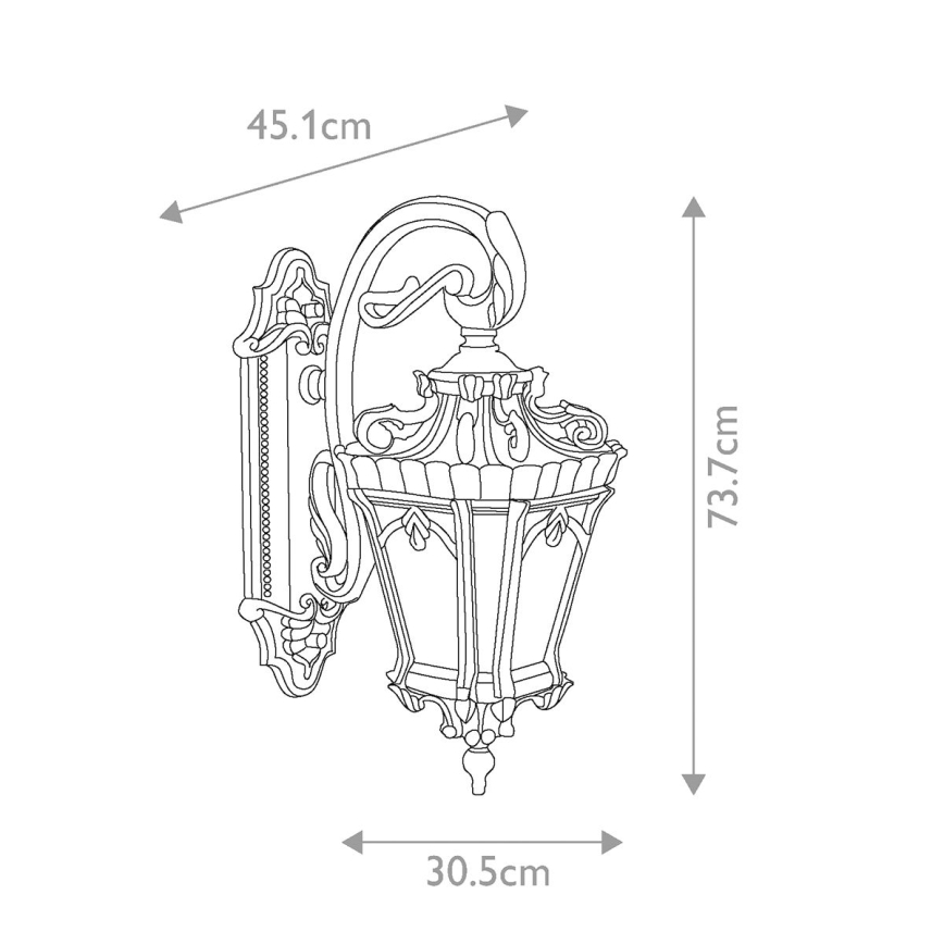 Kichler - Екстериорен аплик TOURNAI 3xE14/60W/230V IP44