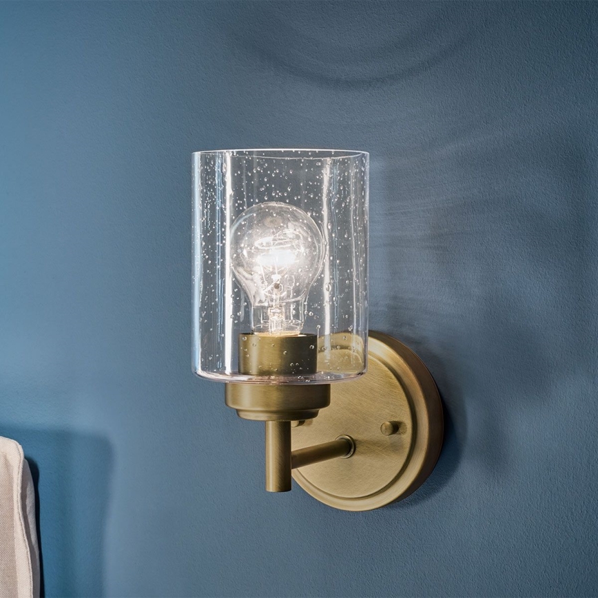 Kichler - Аплик WINSLOW 1xE27/60W/230V месинг